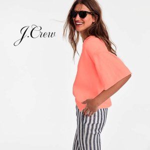 J. Crew Cotton Dramatic Bell Sleeve Sweater Top